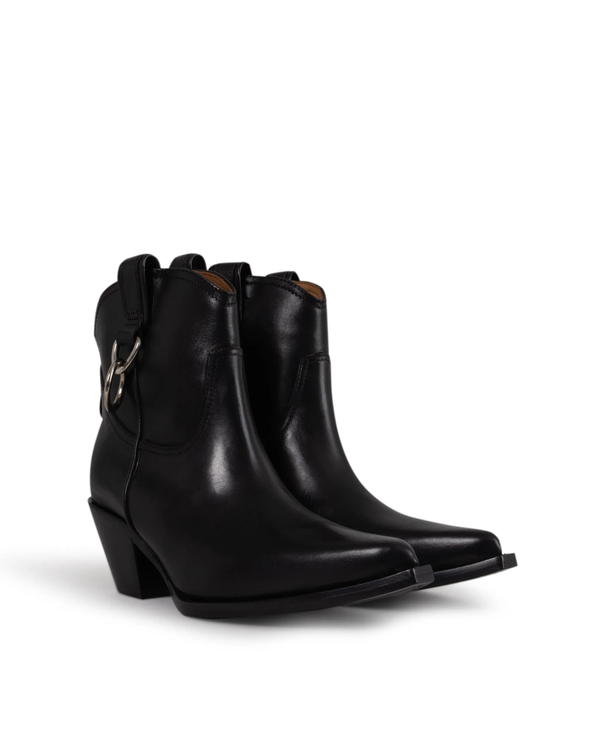 R13 LA | RING COWBOY ANKLE BOOTS