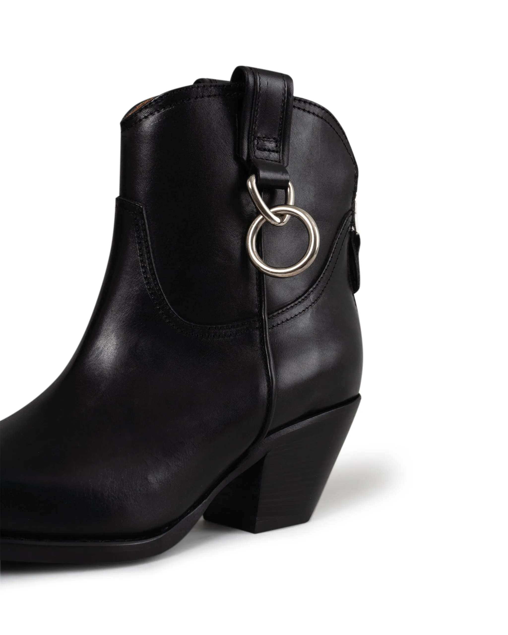 R13 LA | RING COWBOY ANKLE BOOTS