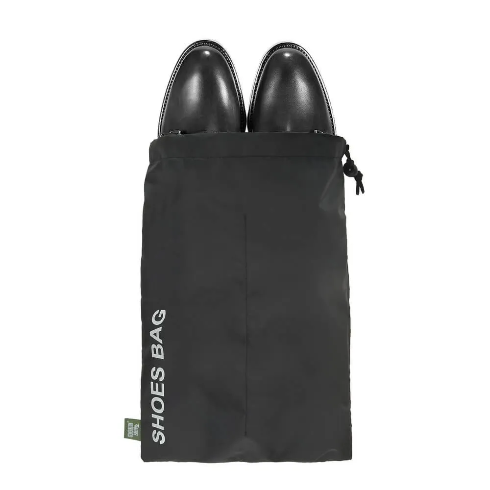 Recycled Travel Shoe Bags 2 Pack Black