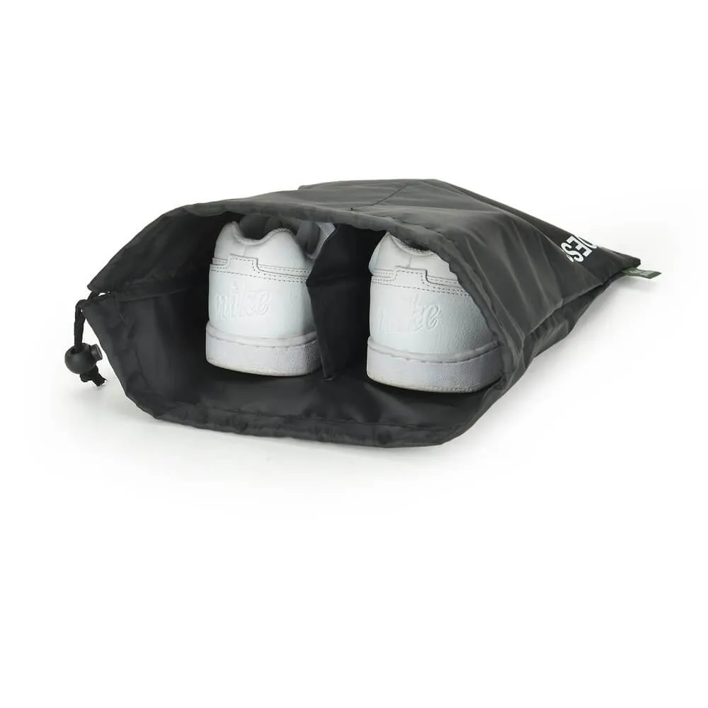 Recycled Travel Shoe Bags 2 Pack Black