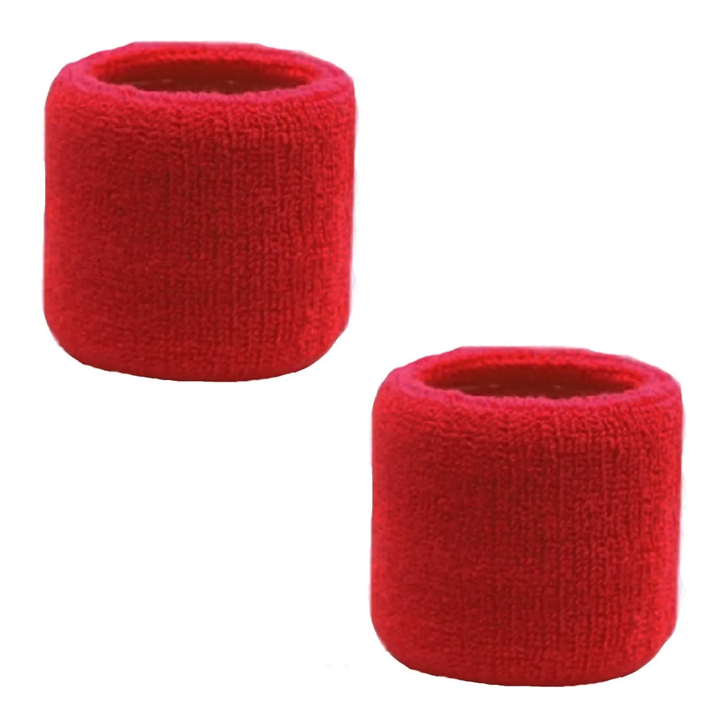 Red Wrist Sweatbands - 2 Pack