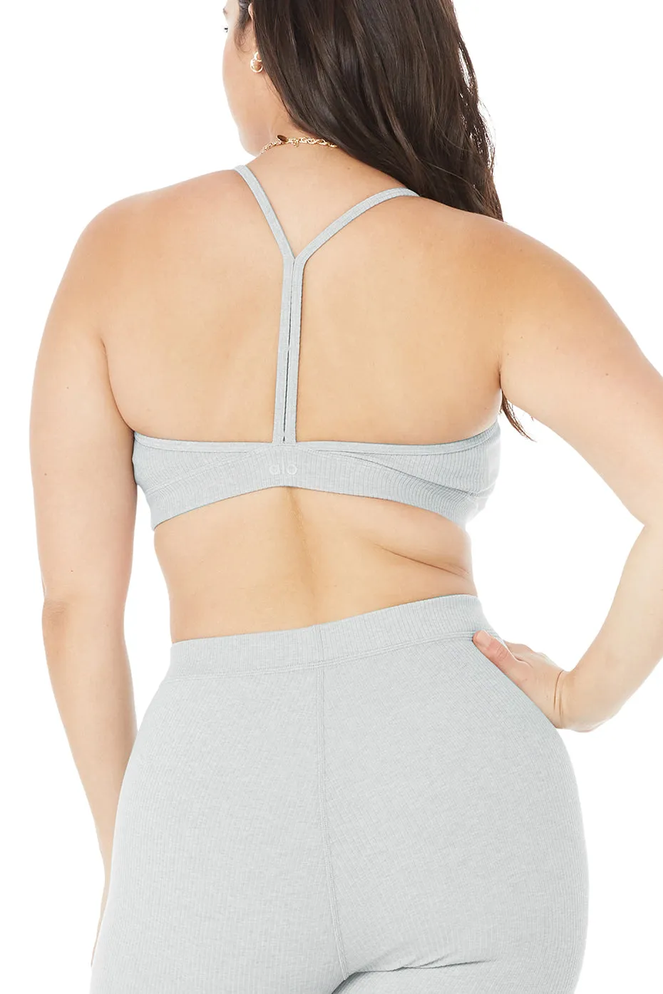 Ribbed Blissful Bra - Athletic Heather Grey