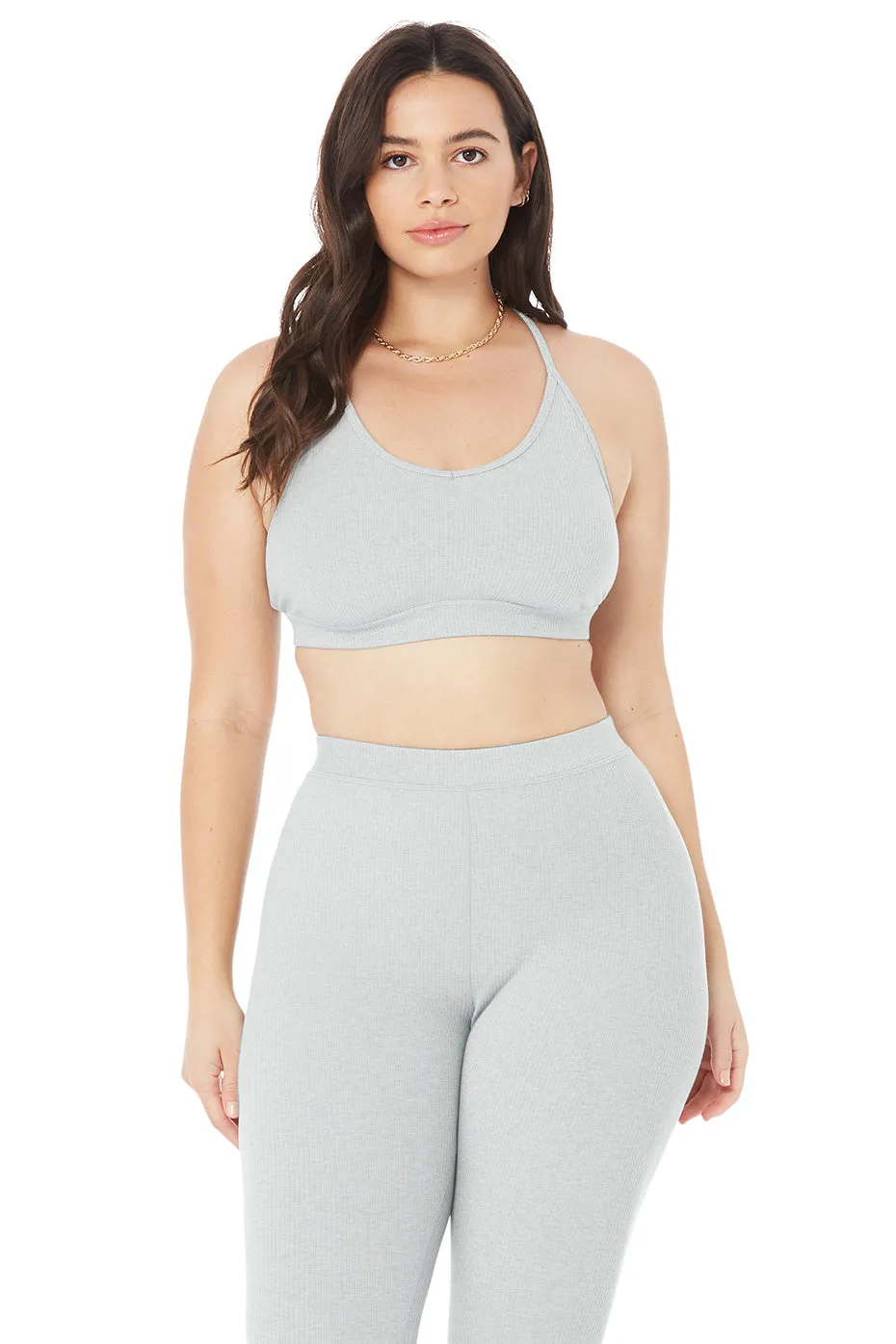 Ribbed Blissful Bra - Athletic Heather Grey