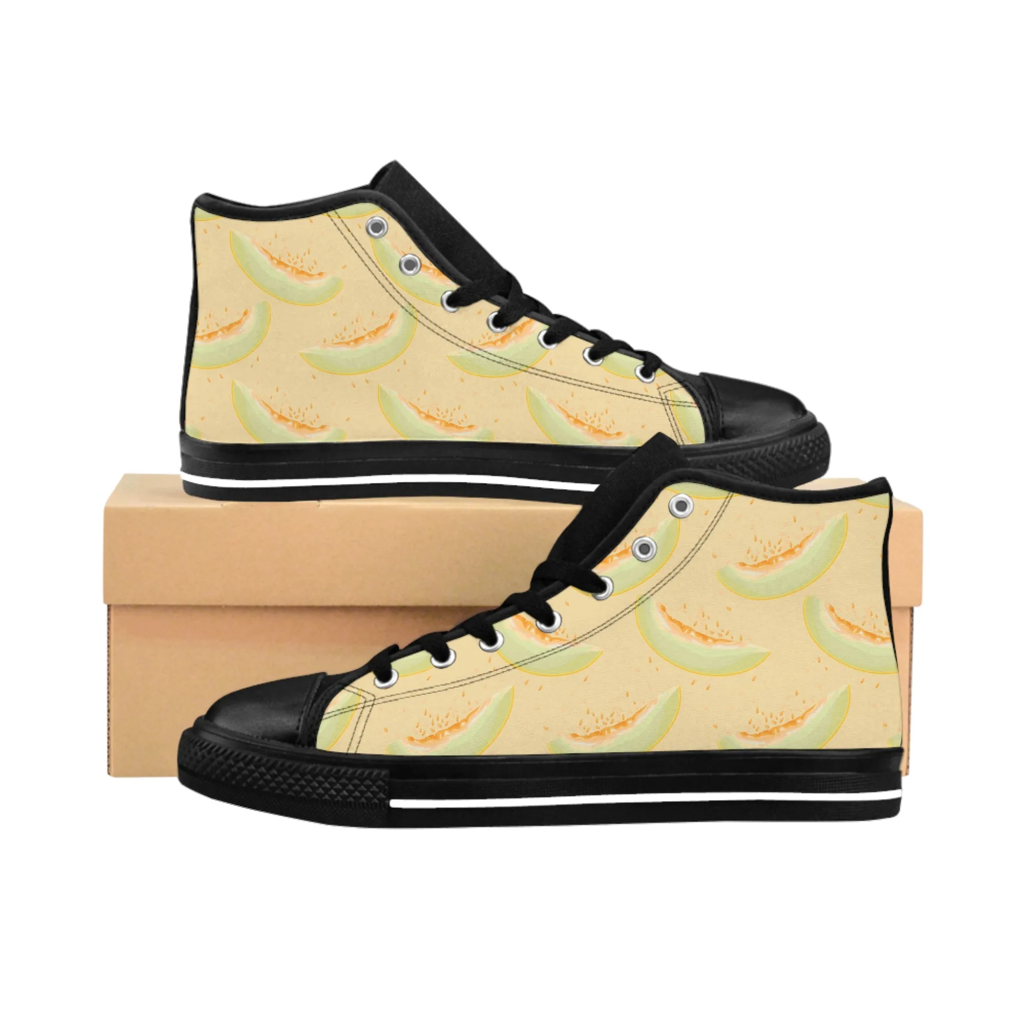 Ripe Melon Slices Men's Classic Sneakers