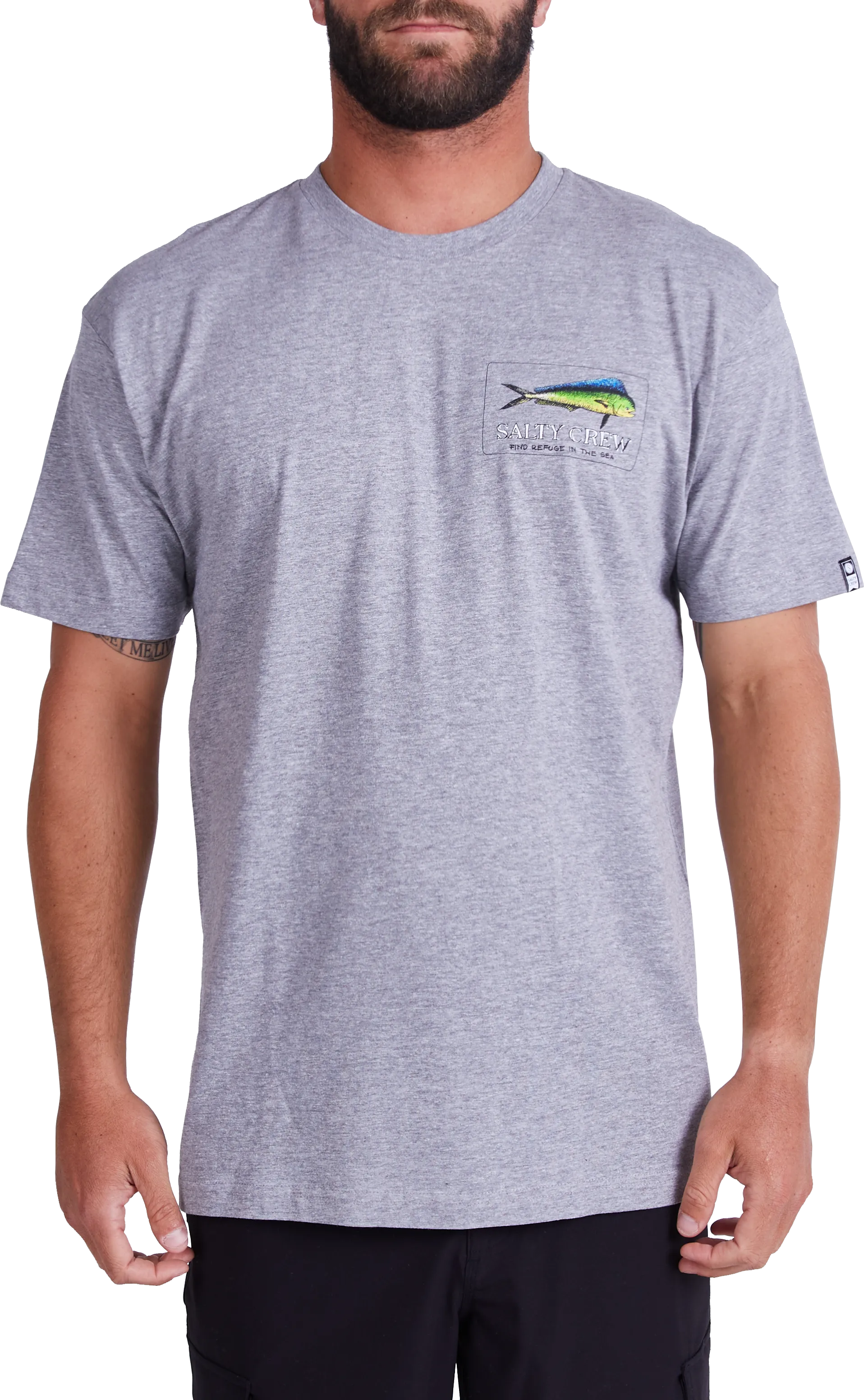 Salty Crew Men&#x27;s El Dorado Short Sleeve Premium Tee Athletic Heather | Buy Salty Crew Men&#x27;s El Dorado Short Sleeve Premium Tee Athletic Heather here | Outnorth