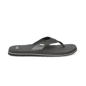 Sanuk Beer Cozy Black Flip Flops - Men's