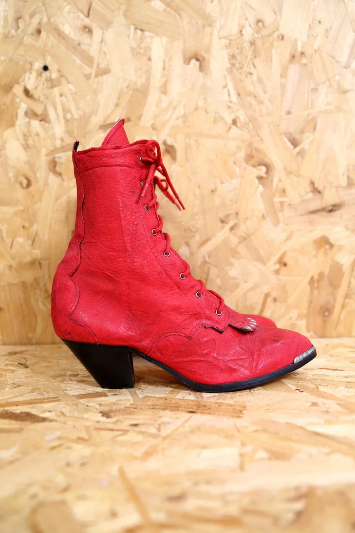 Scarlet Suede Western Booties