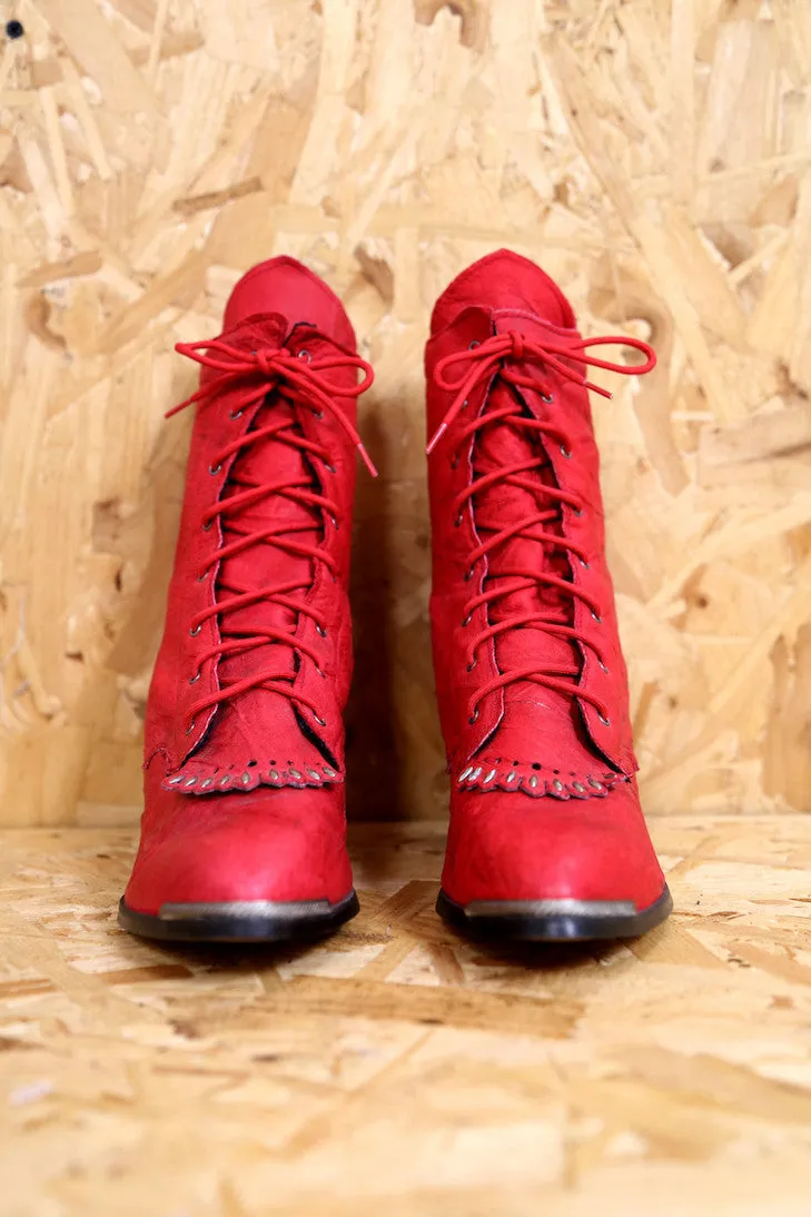 Scarlet Suede Western Booties