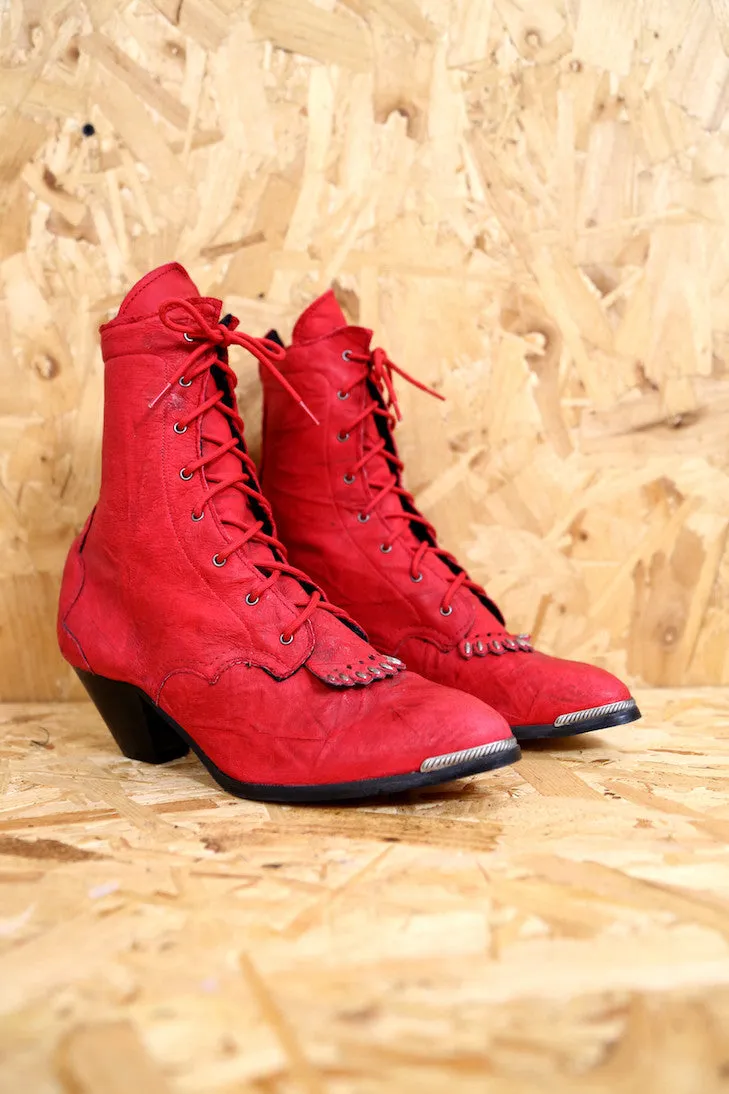 Scarlet Suede Western Booties