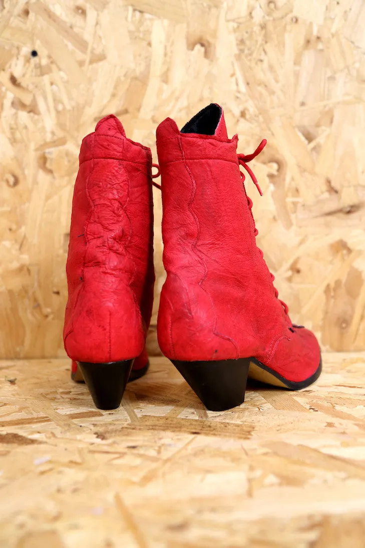 Scarlet Suede Western Booties