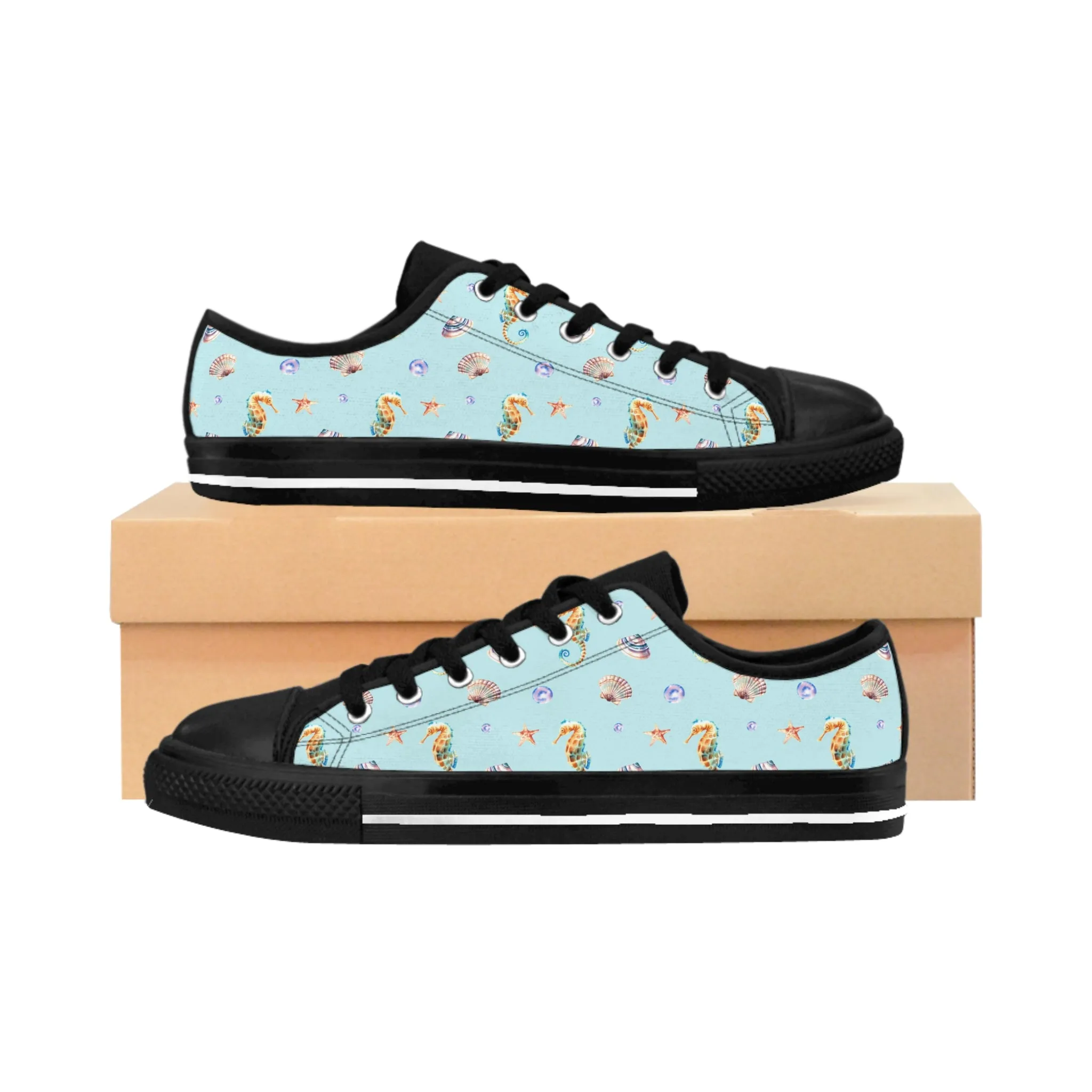 Seashells and Seahorses Women's Sneakers