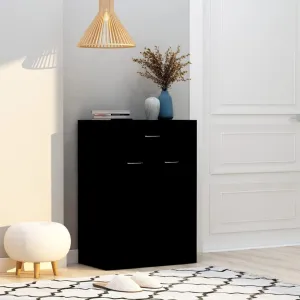 Shoe Cabinet Black 60x35x84 cm Chipboard