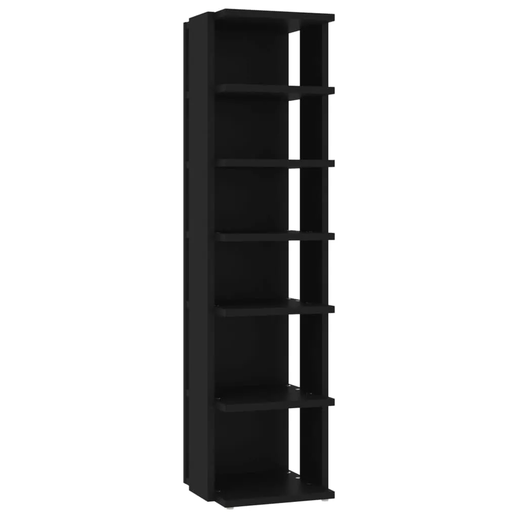 Shoe Cabinets 2 pcs Black 25x27x102 cm