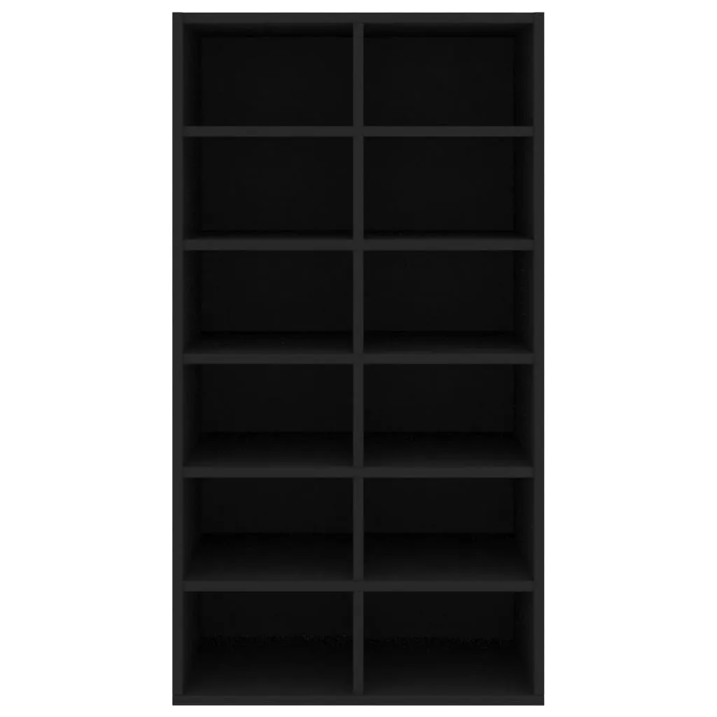 Shoe Rack Black 54x34x100 cm Chipboard