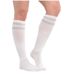 Silver Striped Knee Socks