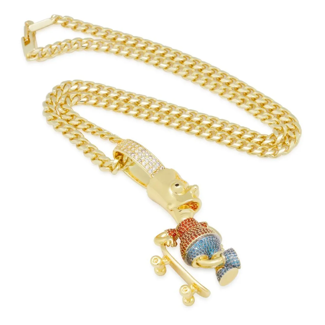 Simpsons x King Ice - Cruiser Bart Necklace