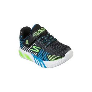 Skechers 400135N S Light Flex Glow Elite Boys Blue and Lime Touch Fastening Trainers