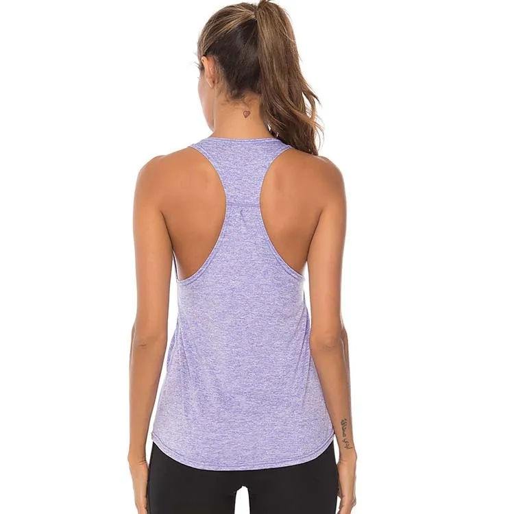 Sleeveless Racerback Running Vest Sport Singlet Women's Athletic Fitness Sport Tank Tops Gym Training Yoga Running Shirts