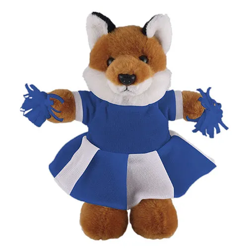 Soft Plush Stuffed Fox with Cheerleader Outfit