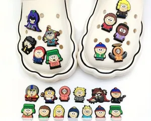 South Park Croc Charms,30pcs j Kids Shoe Charms, Croc Compatible Charms, Cartoon Croc Charms, Hoop Croc Charms,30pcs  Jibbitz Croc Charms