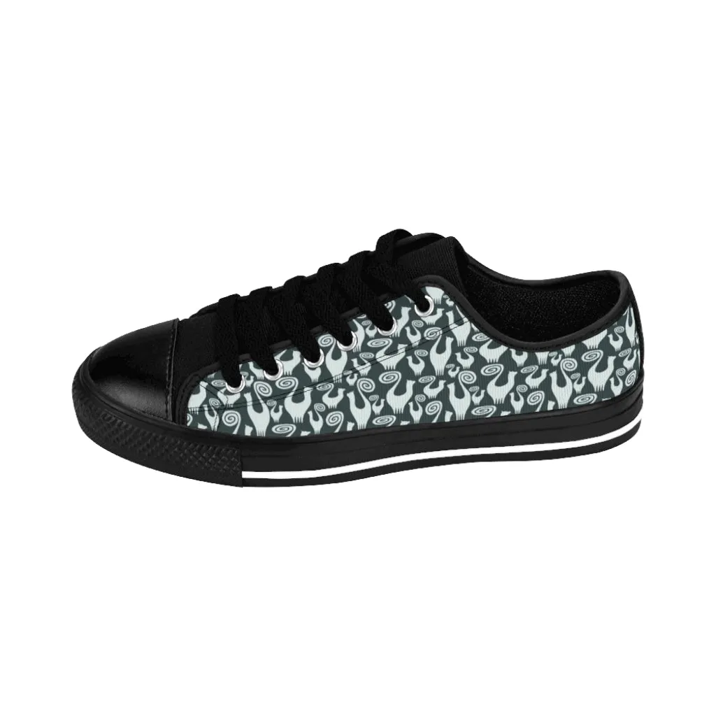 Steel Green Snooty Cats Women's Sneakers