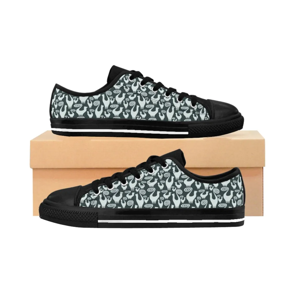 Steel Green Snooty Cats Women's Sneakers