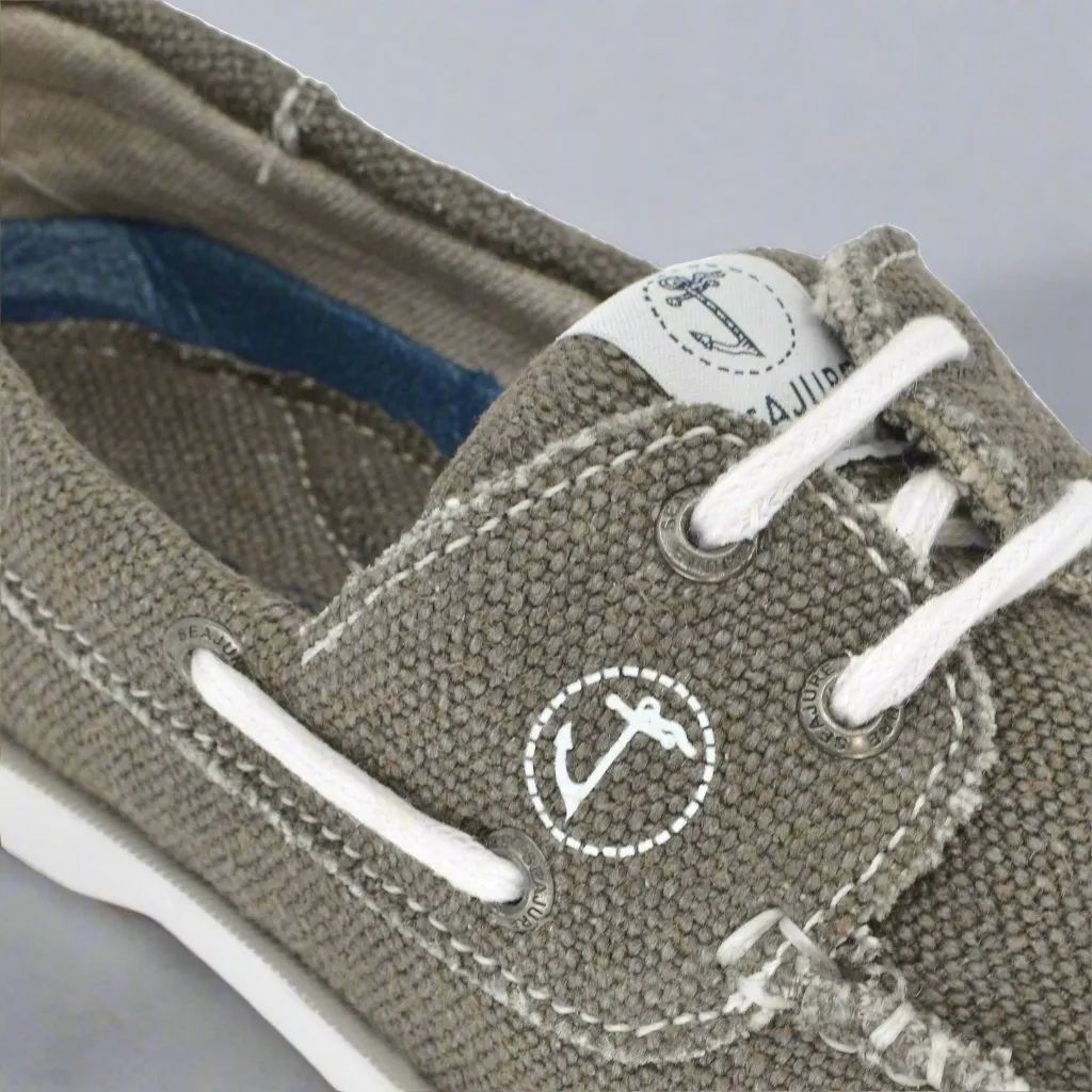 Sustainable Men Vegan Hemp and Cotton Boat Shoes