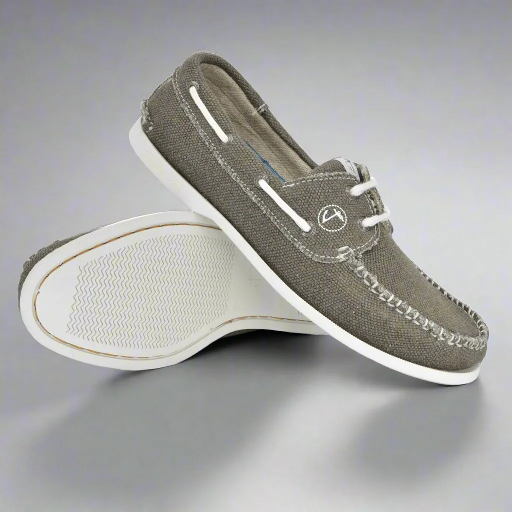 Sustainable Men Vegan Hemp and Cotton Boat Shoes