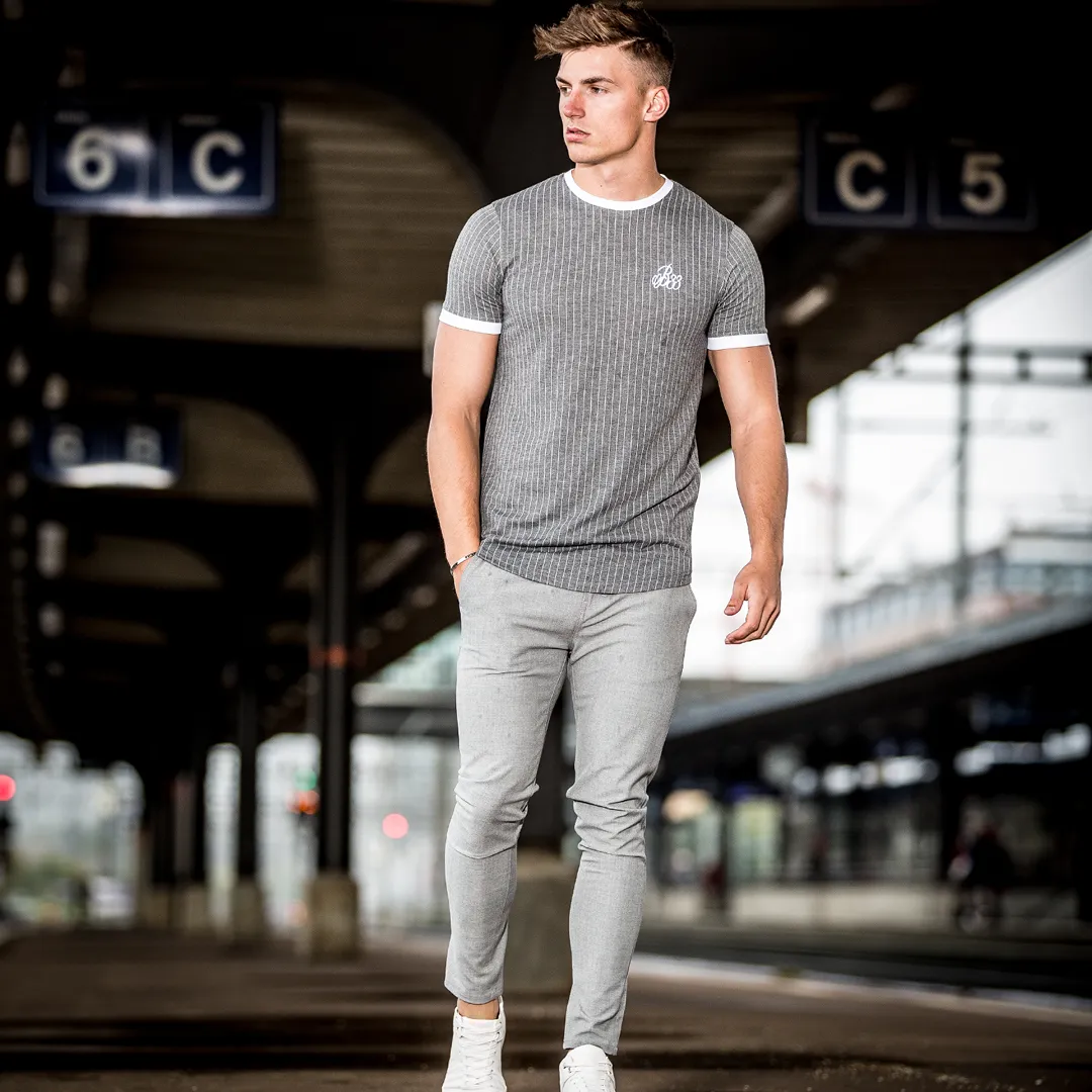 Tap Tee - Grey/White