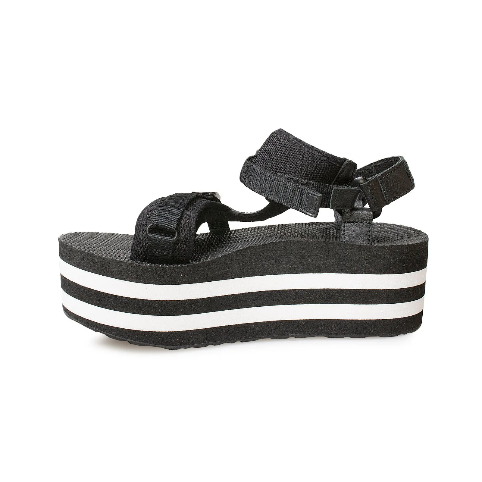 Teva Flatform Luxe Elevated XG Black White Sandals - Women's