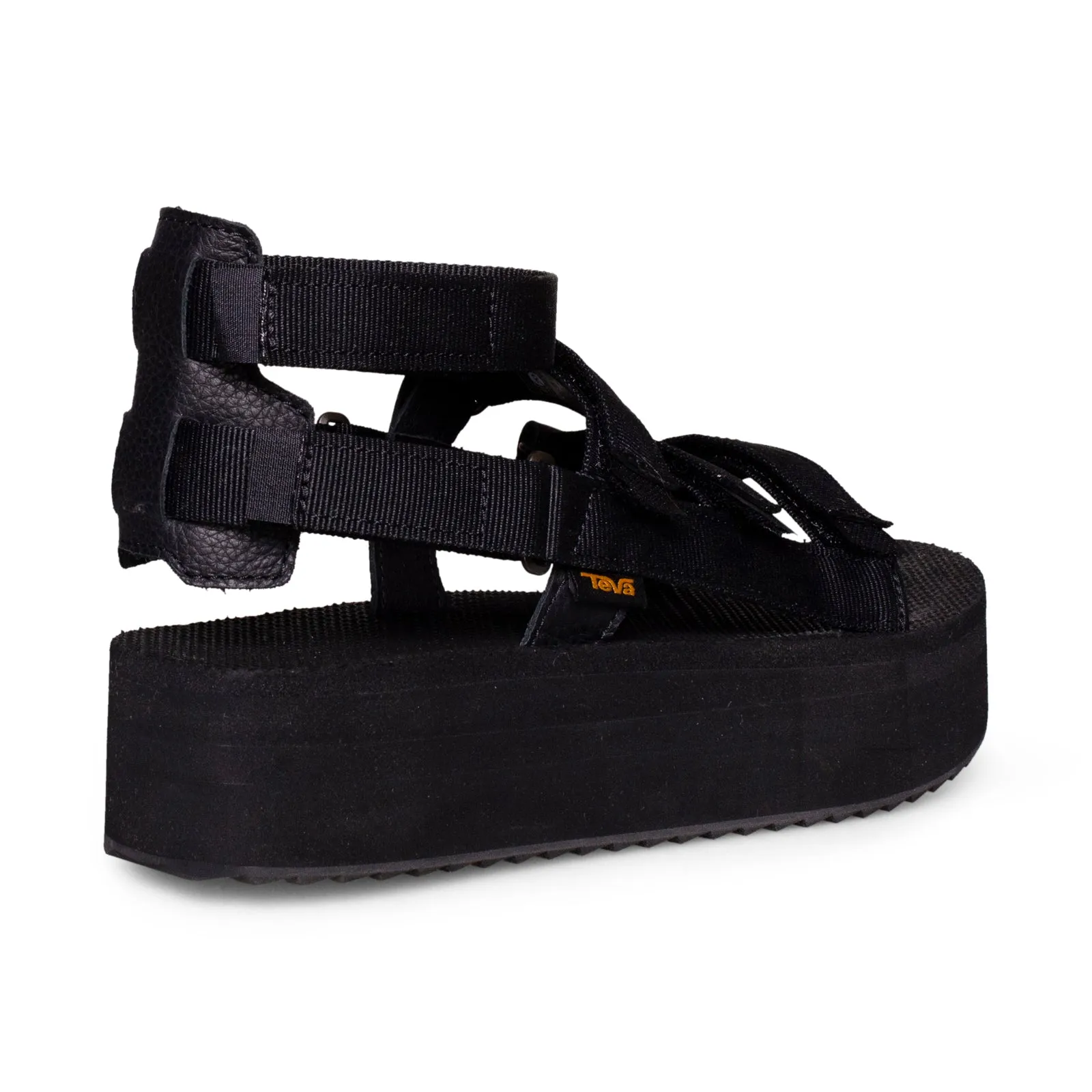 Teva Flatform Mevia Black Sandals - Women's