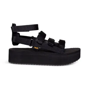 Teva Flatform Mevia Black Sandals - Women's