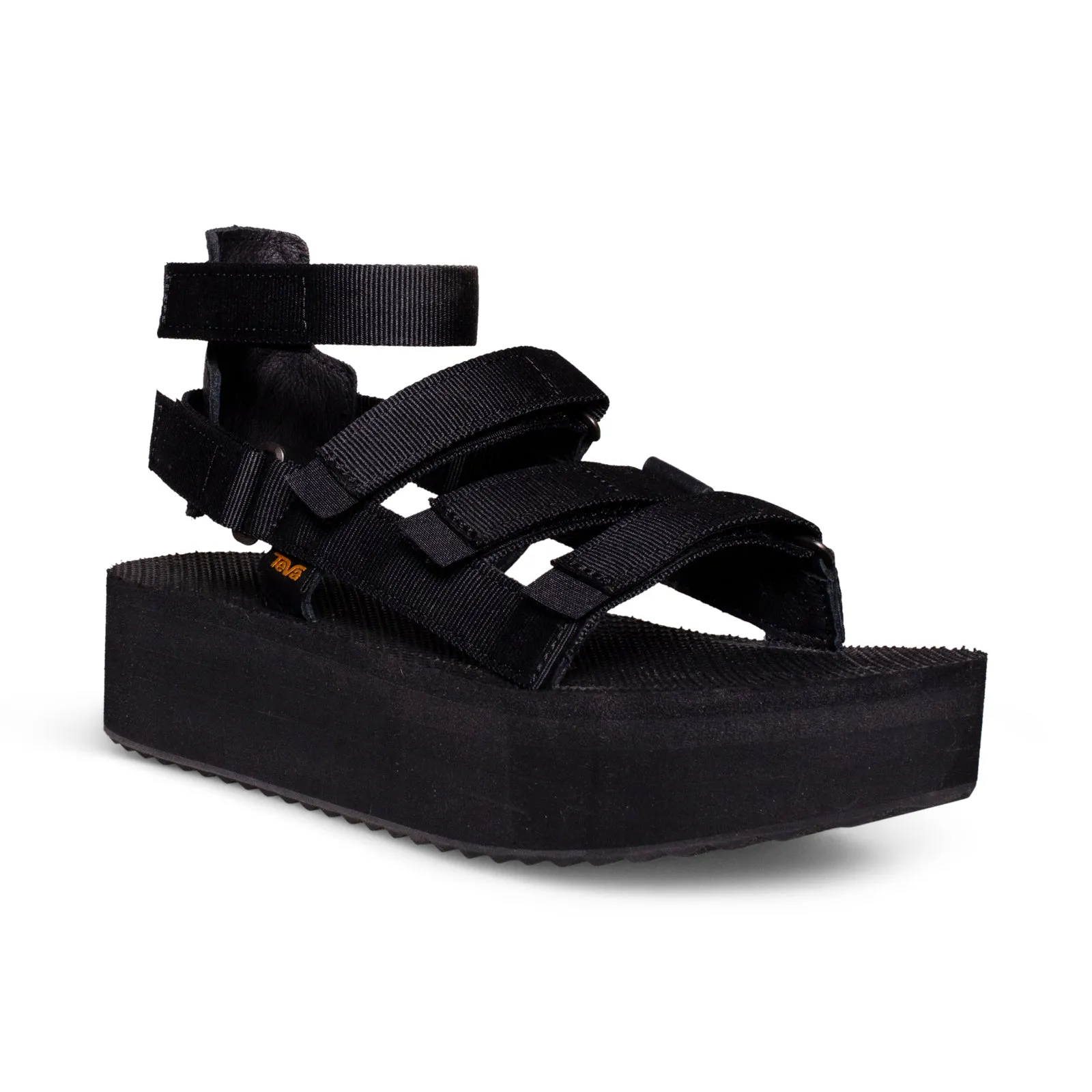 Teva Flatform Mevia Black Sandals - Women's