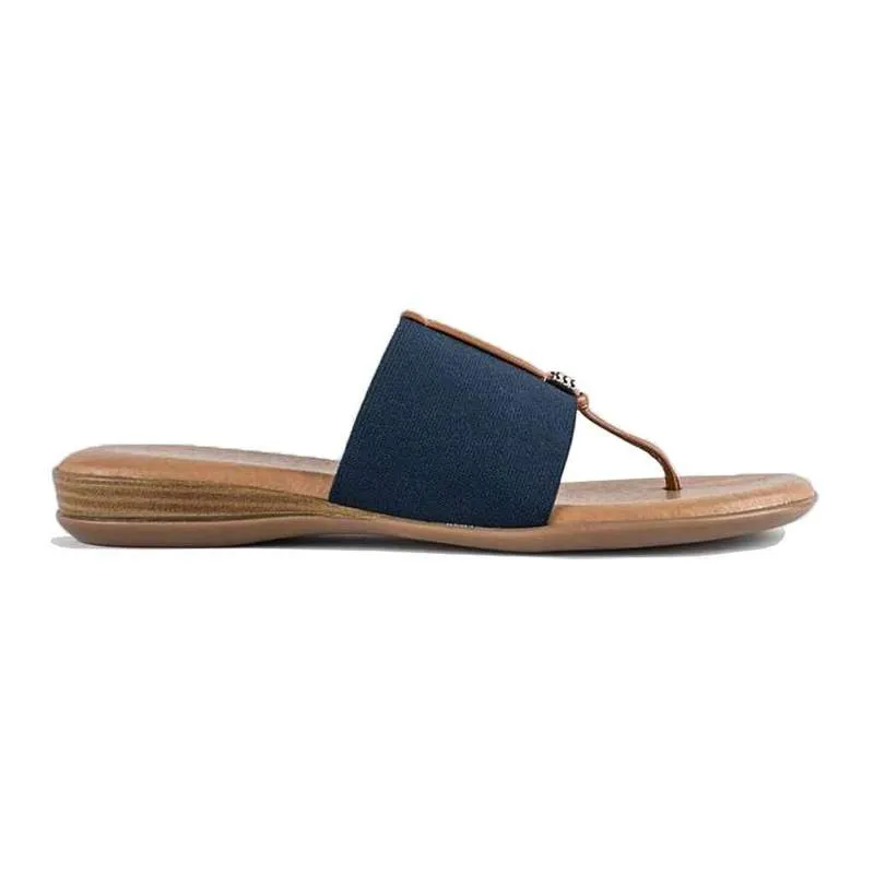 The Elastic Thong Sandal in Navy