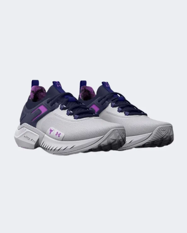 Under Armour Project Rock 5 Disrupt Women Training Shoes White/Navy 3026207-102