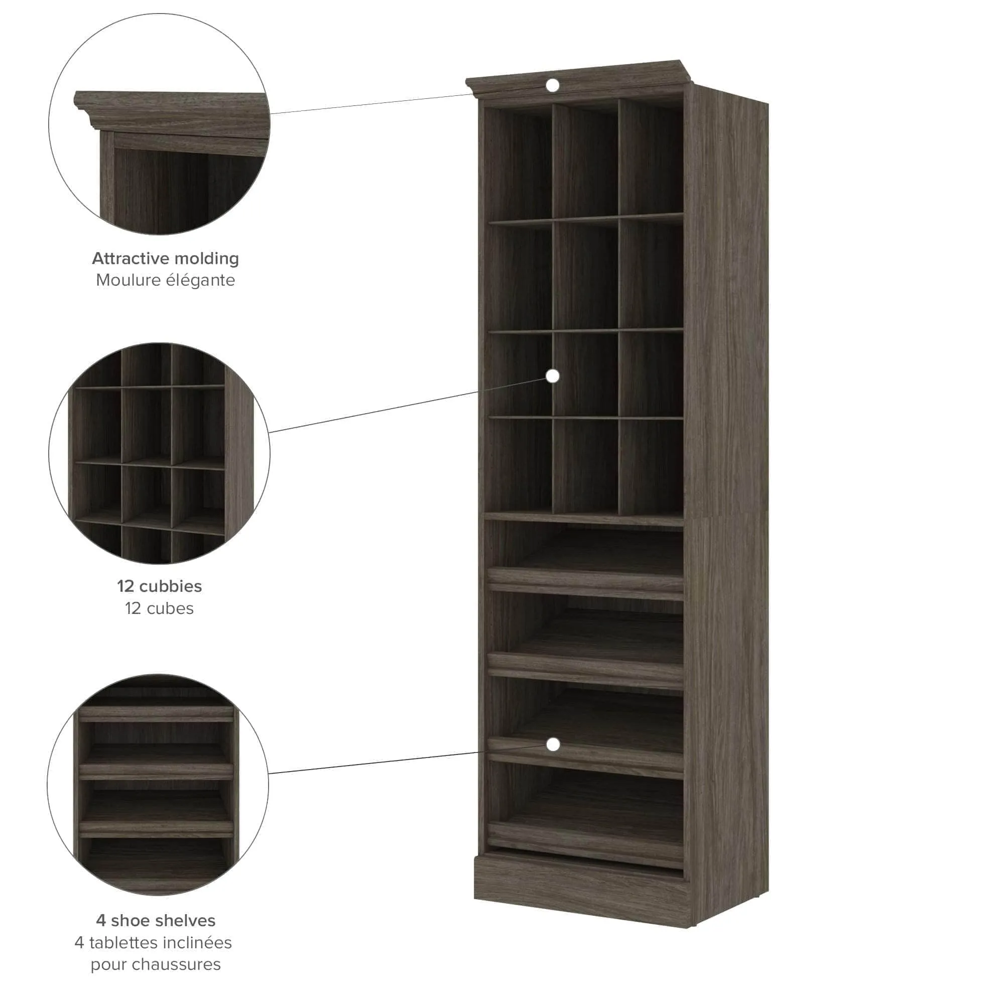 Versatile 25” Closet Organizer - Available in 2 Colours