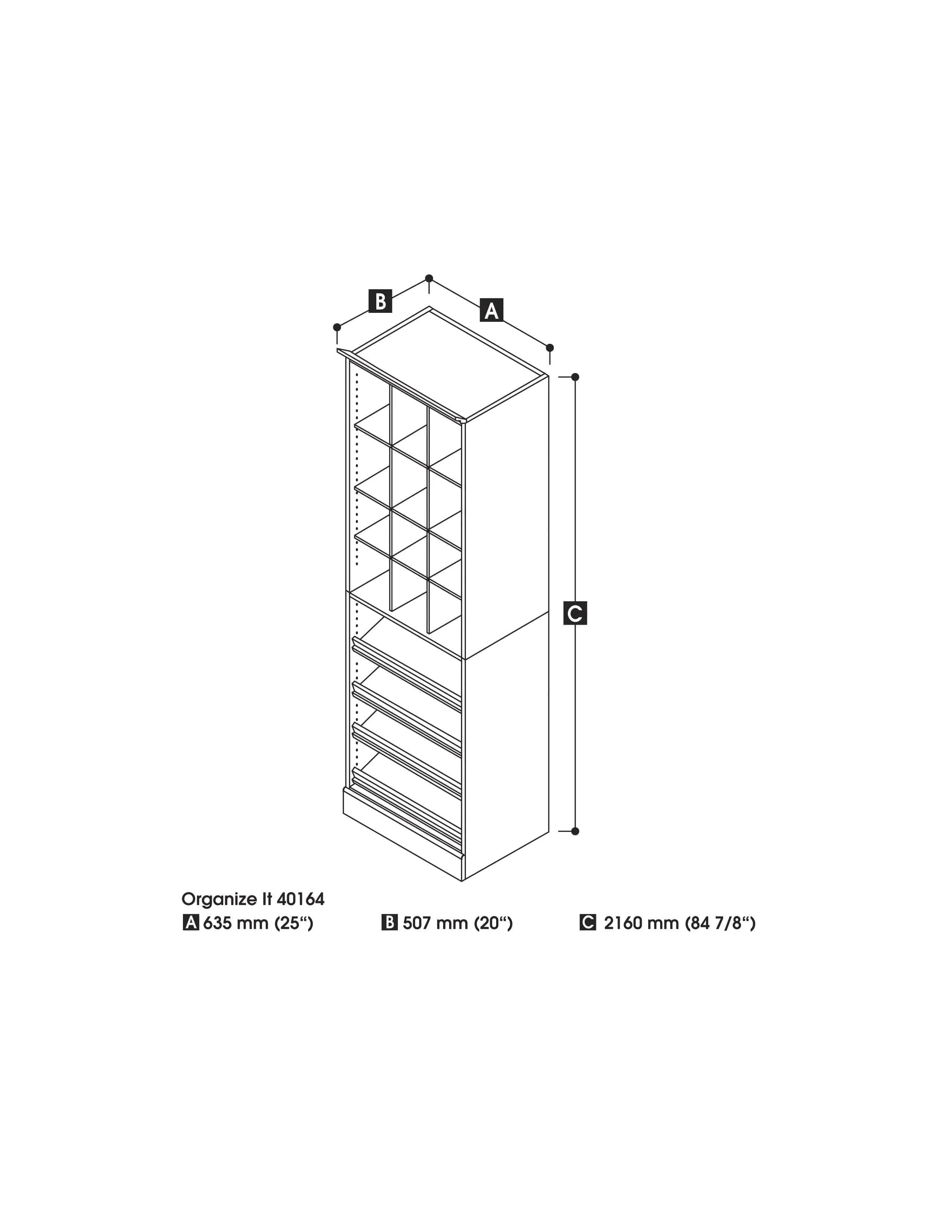 Versatile 25” Closet Organizer - Available in 2 Colours