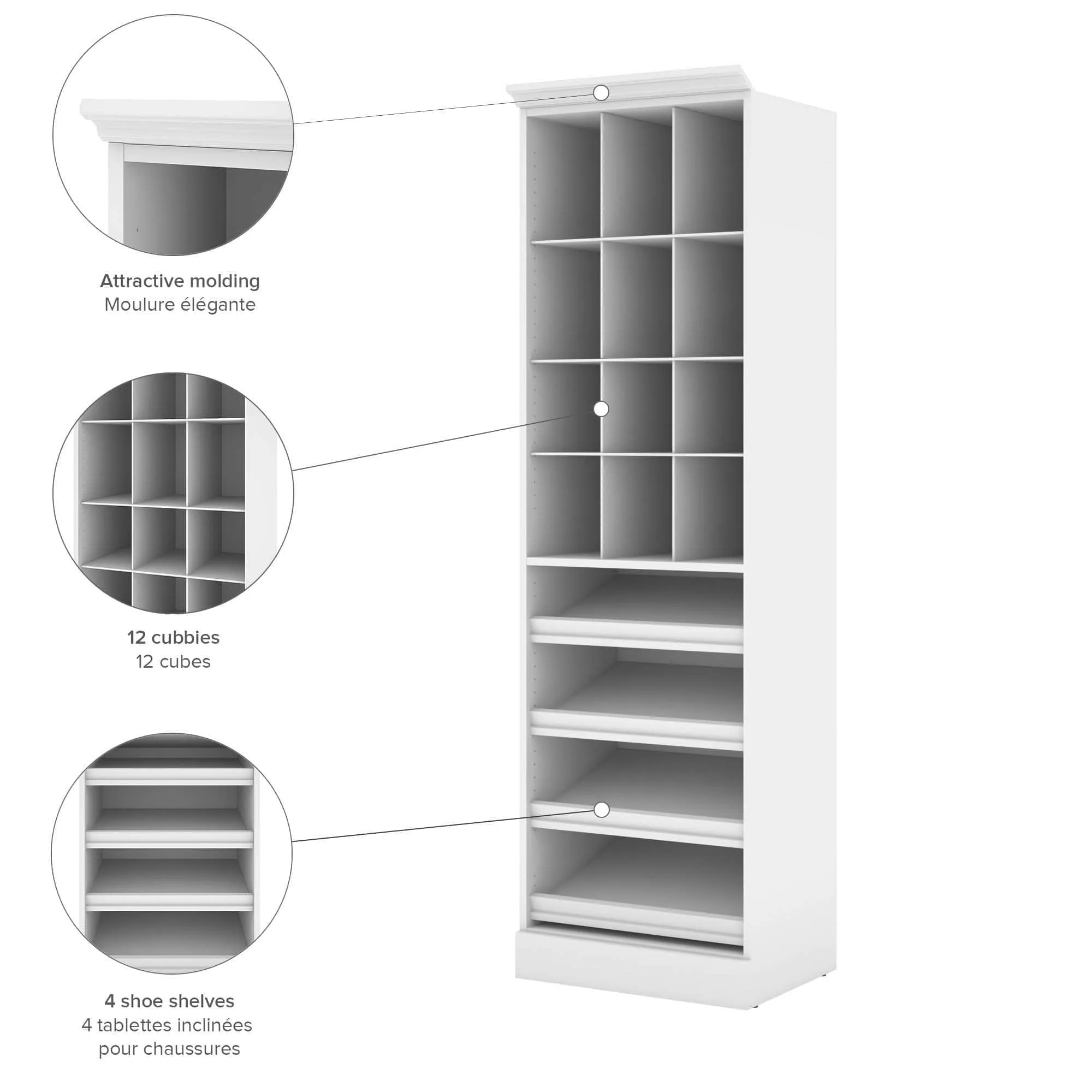 Versatile 25” Closet Organizer - Available in 2 Colours