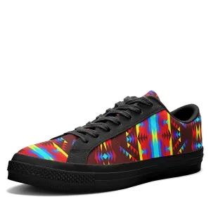 Visions of Lasting Peace Aapisi Low Top Canvas Shoes Black Sole