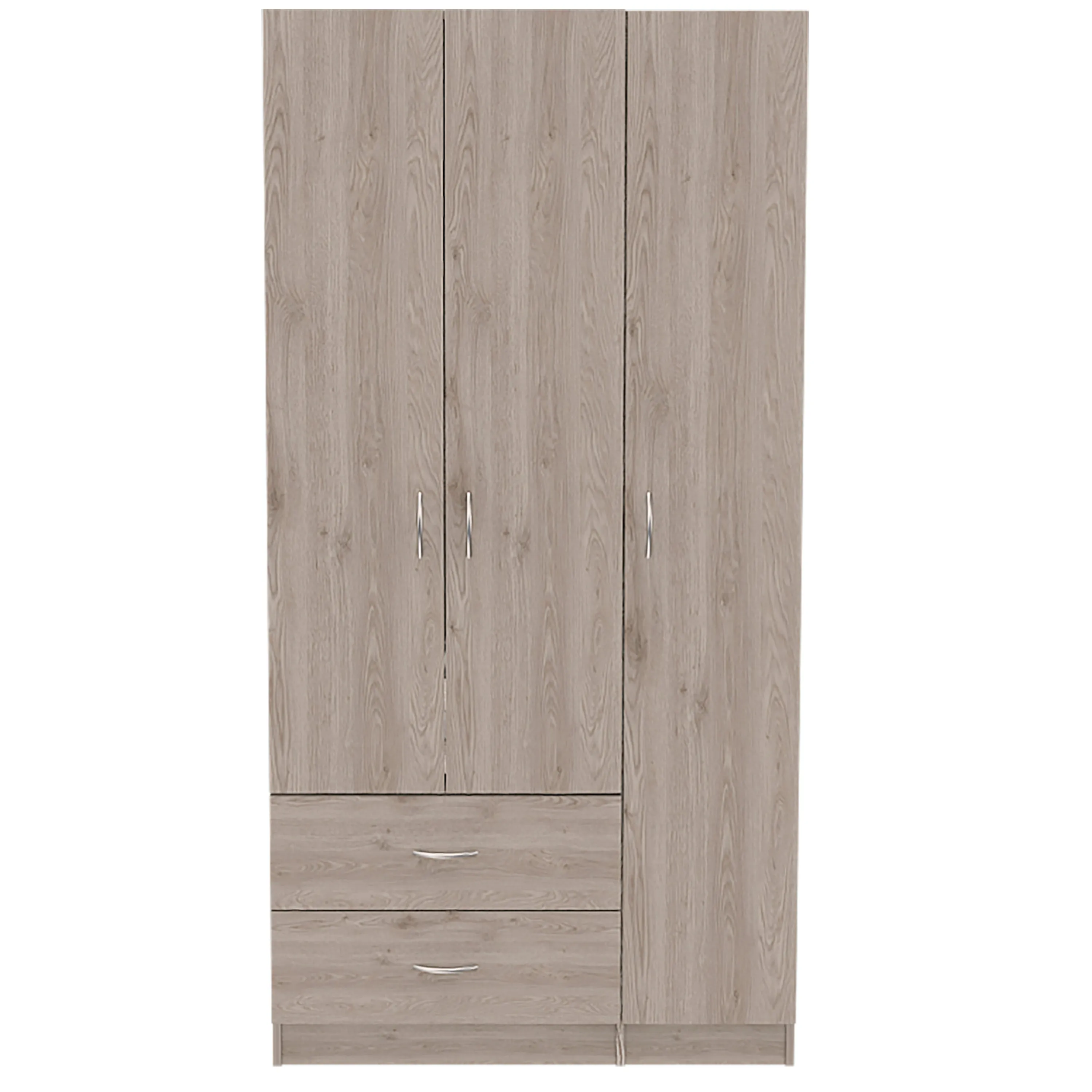 Watson 2-Drawer 3-Door Armoire - Light Grey