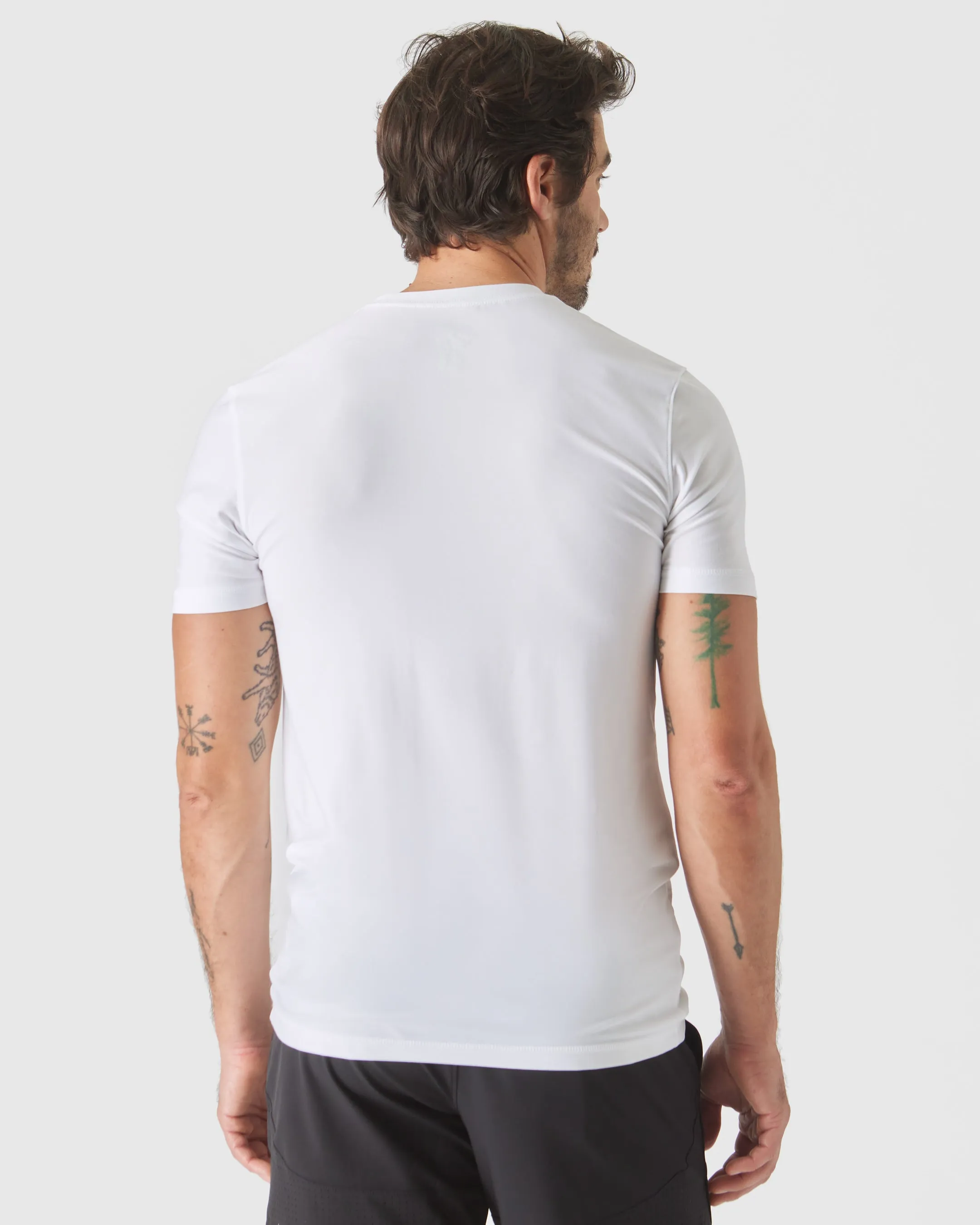 White Tall Active Crew Neck