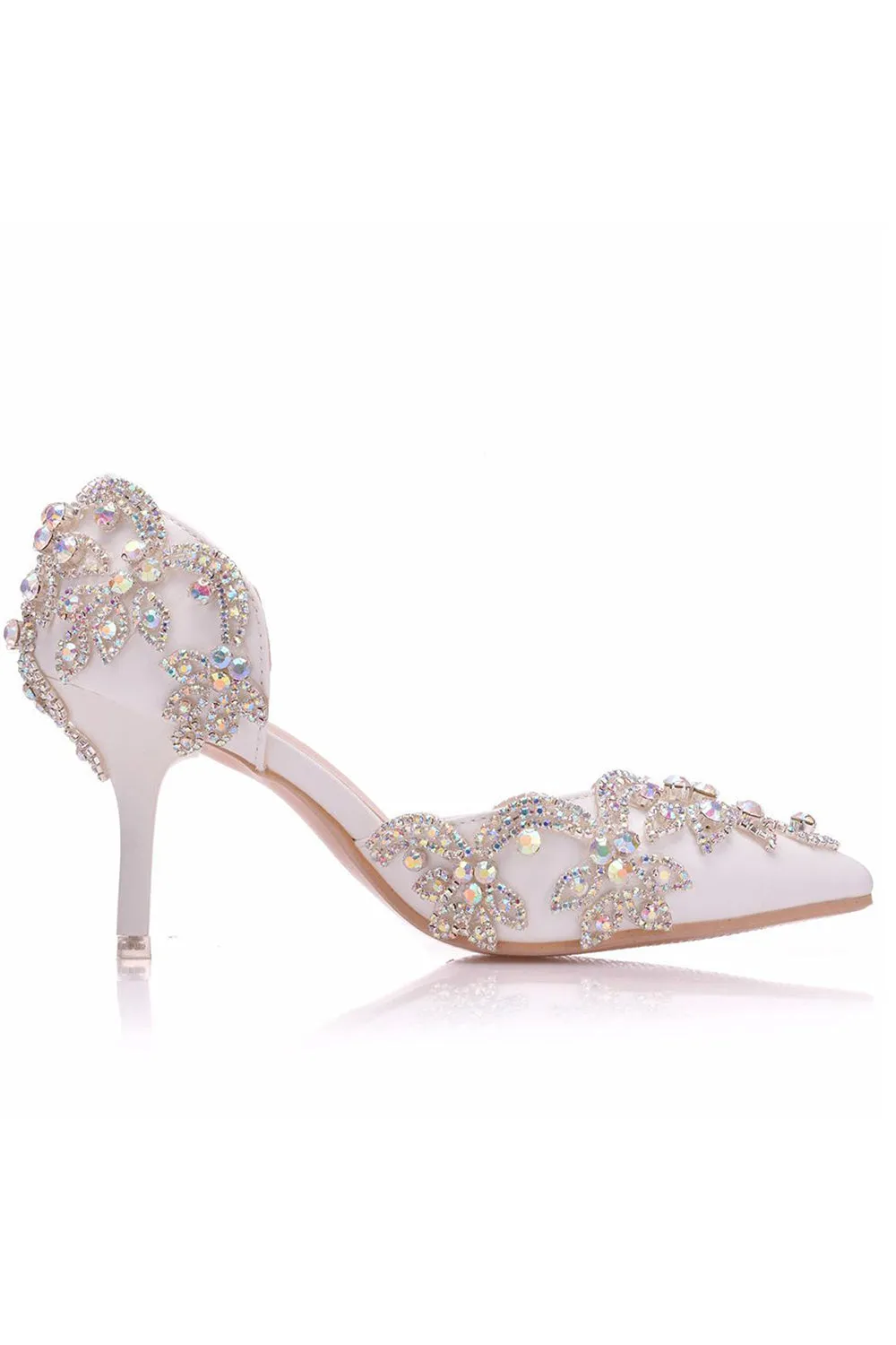 Woman's Wedding Shoes Pointed Toe rhinestone Stiletto