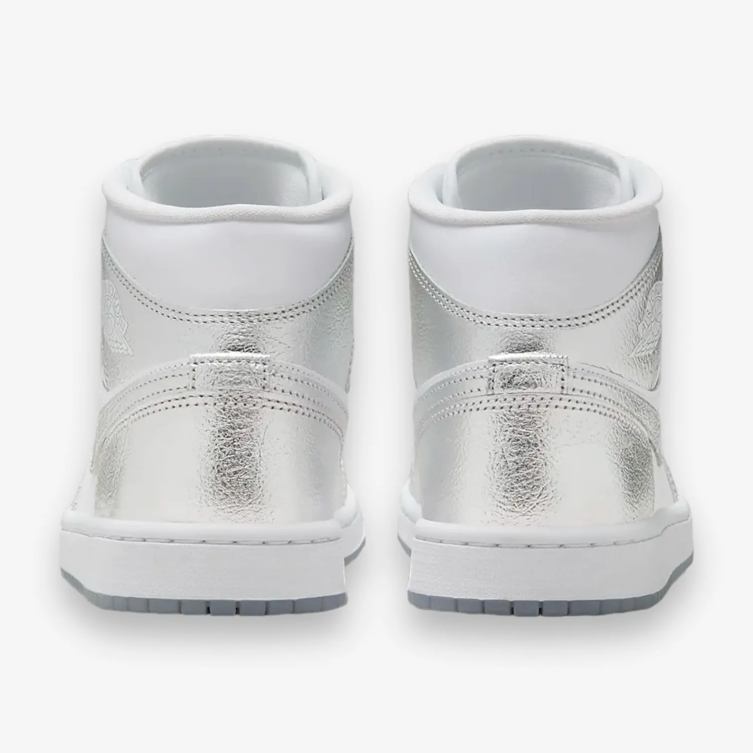 Women's Air Jordan 1 Mid SE White Metallic Silver FN5031-100