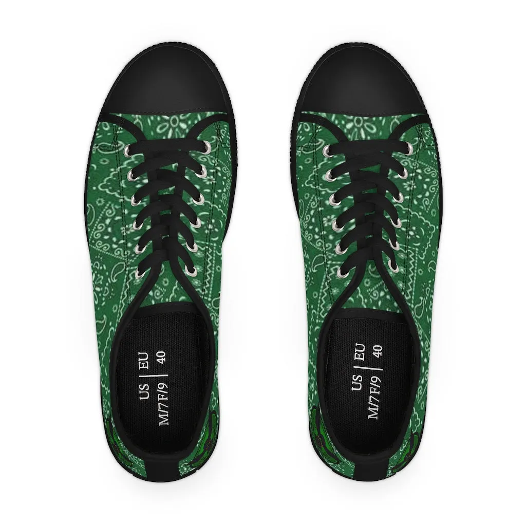 Women's Crowgodshi Green Colors Low Top Sneakers