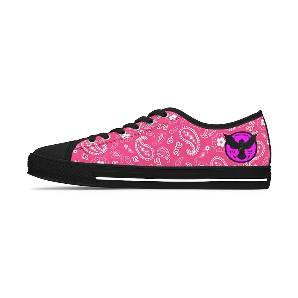 Women's Crowgodshi Pink Colors Low Top Sneakers