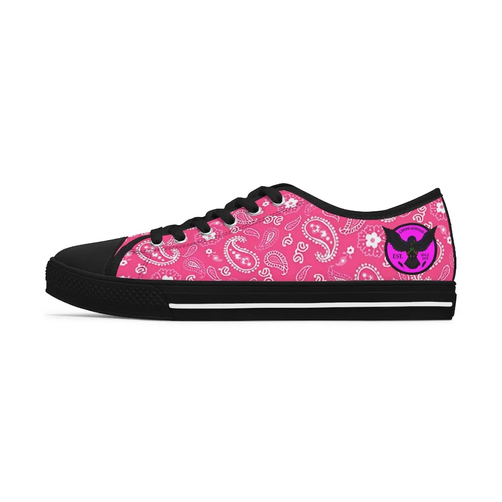 Women's Crowgodshi Pink Colors Low Top Sneakers