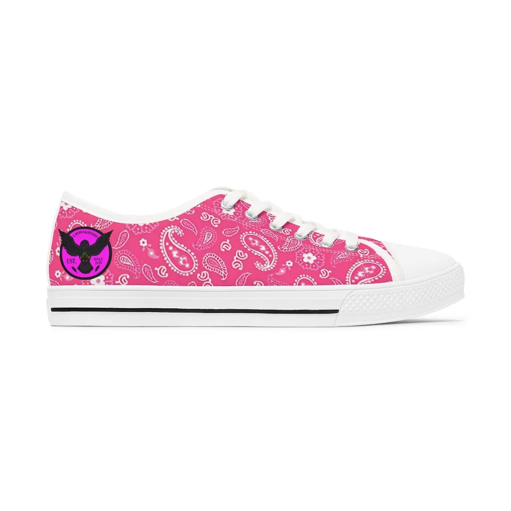 Women's Crowgodshi Pink Colors Low Top Sneakers