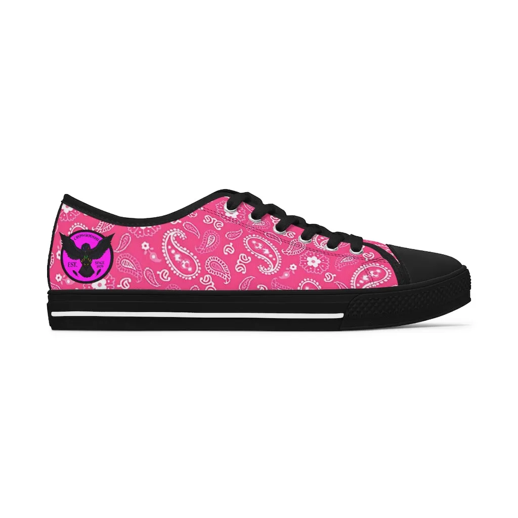 Women's Crowgodshi Pink Colors Low Top Sneakers