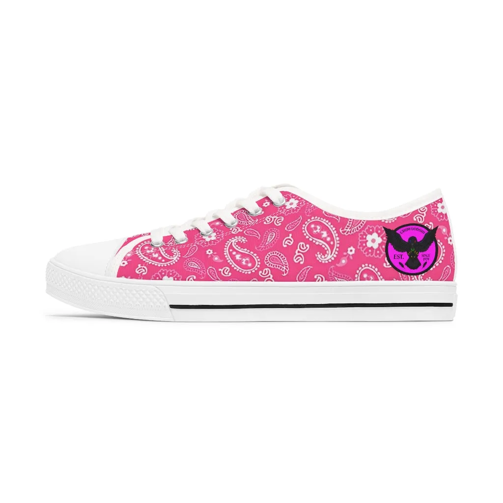 Women's Crowgodshi Pink Colors Low Top Sneakers