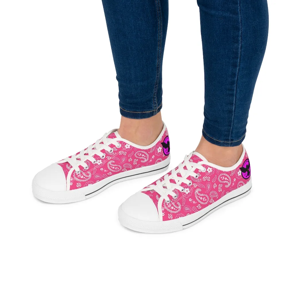 Women's Crowgodshi Pink Colors Low Top Sneakers